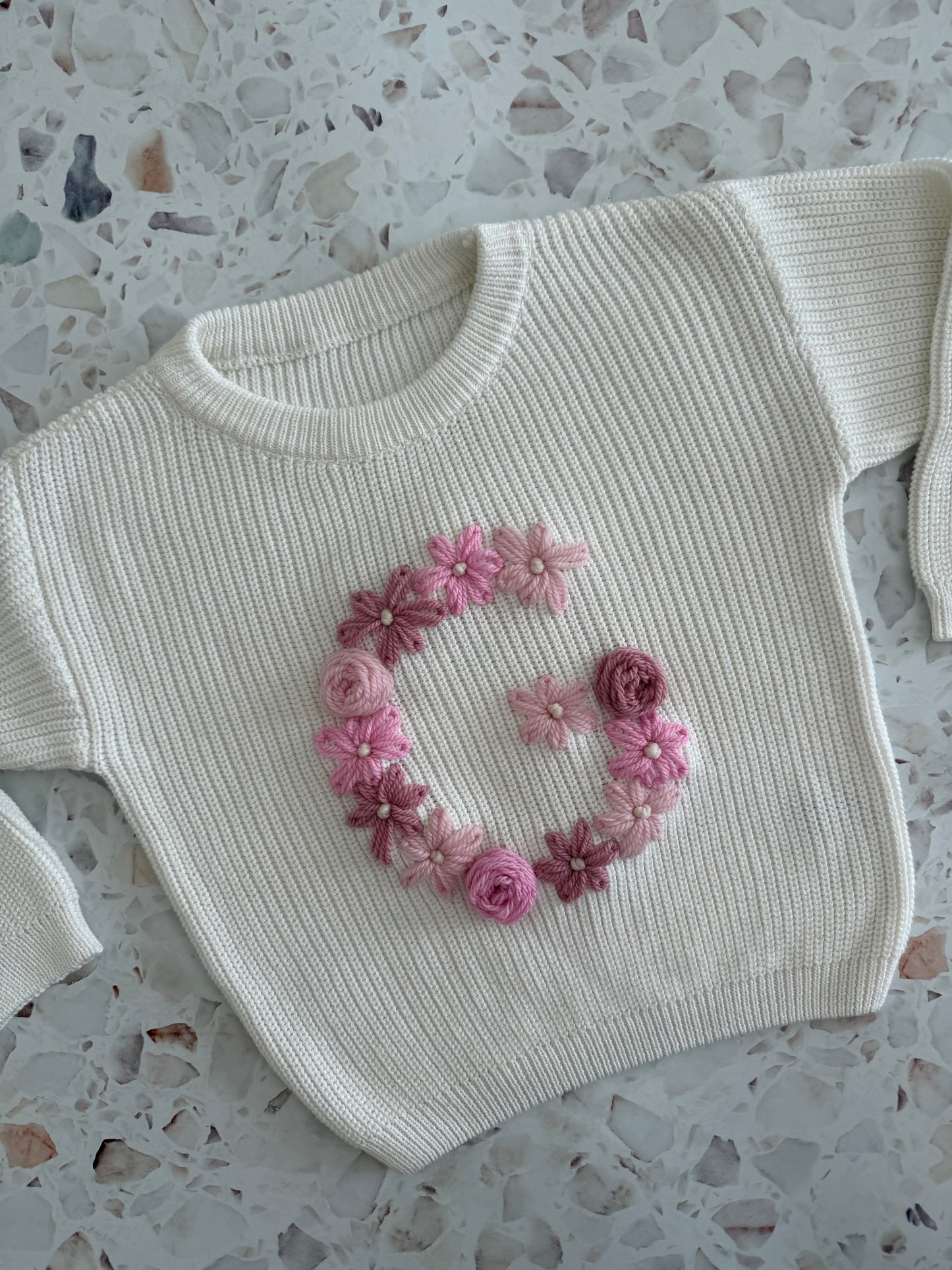 Milk | Custom Personalised Hand Embroidered Knit Sweater Jumper