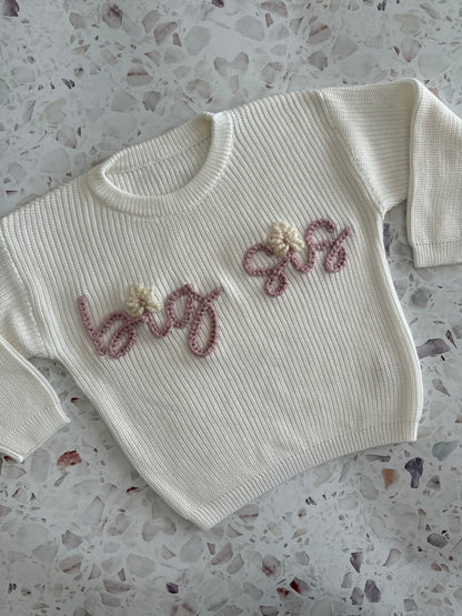 Milk | Custom Personalised Hand Embroidered Knit Sweater Jumper
