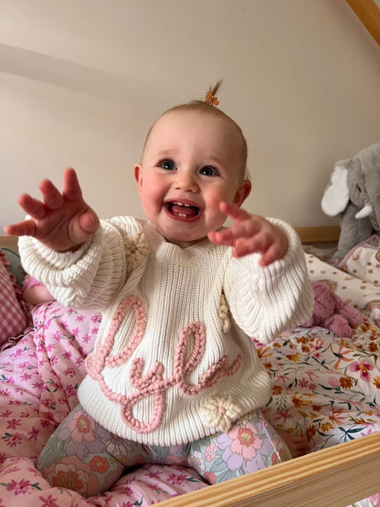 Milk | Custom Personalised Hand Embroidered Knit Sweater Jumper