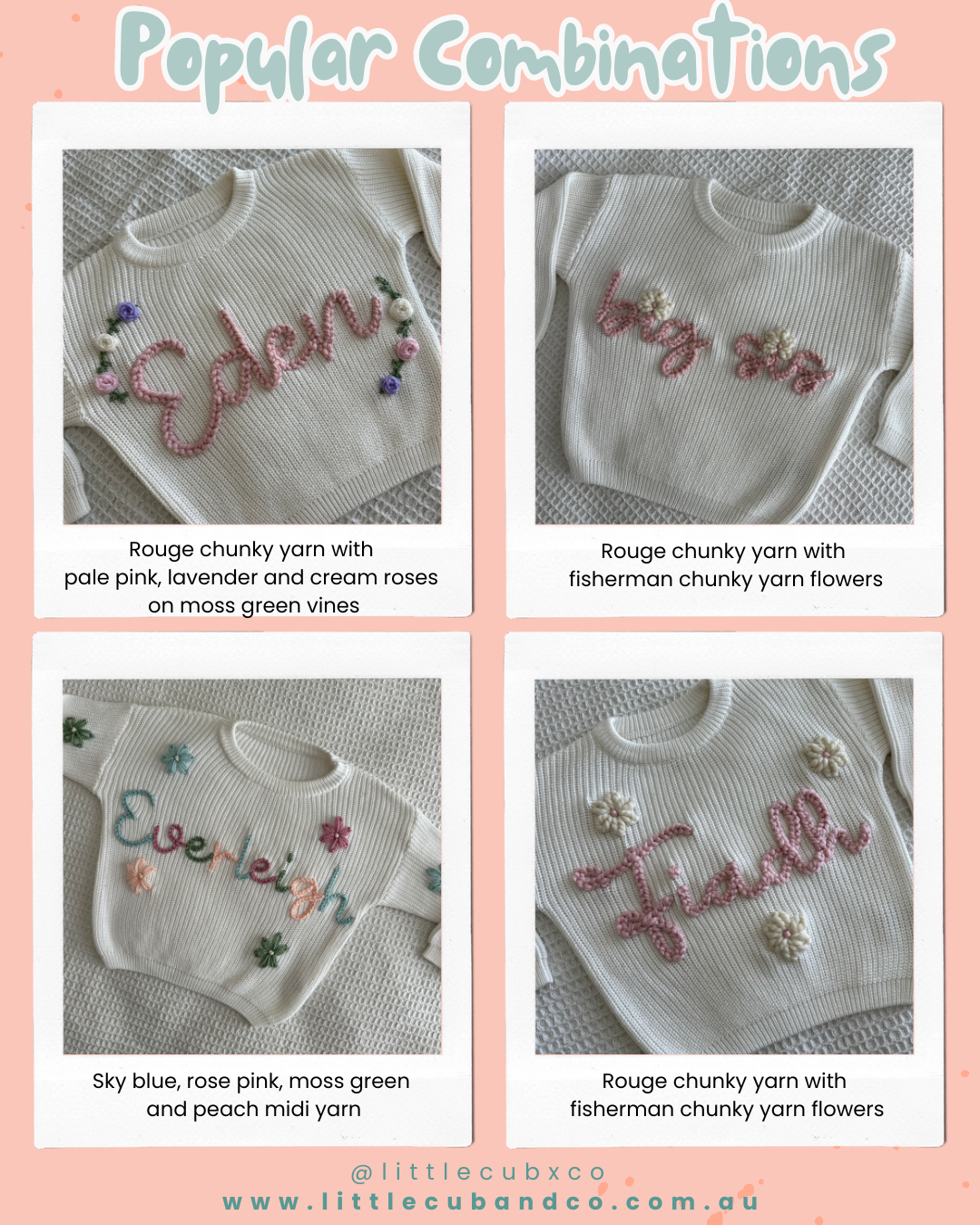 Milk | Custom Personalised Hand Embroidered Knit Sweater Jumper